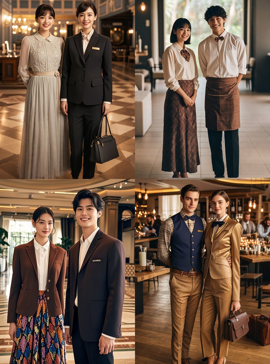 國際五星級酒店制服書籍畫冊，春秋季制服款式趨勢圖書，服裝畫冊，酒店制服設計