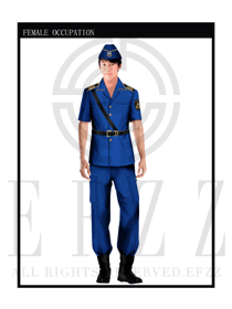 藍(lán)色男款保安服短袖服裝款式圖314