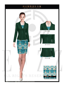 墨綠色女款西裝酒店經(jīng)理制服設(shè)計圖461