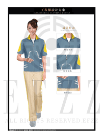 原創新款短袖女款工程服夏裝服裝款式圖207