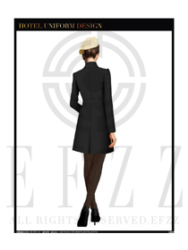 時尚黑色女職業(yè)裝OL大衣制服設計圖175