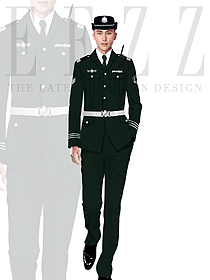 翻領四粒扣保安工作服圖片316