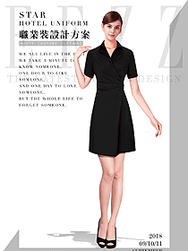 原創制服設計黑色女職業裝夏裝款式圖767