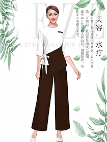 新款白色女款美容技師制服設(shè)計圖660