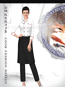 新款女款酒店廚師服制服設計圖477