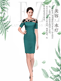 時尚女款SPA水療會所咨客制服設(shè)計(jì)圖486