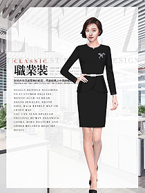 原創(chuàng)制服設計黑色女職業(yè)裝夏裝款式圖894