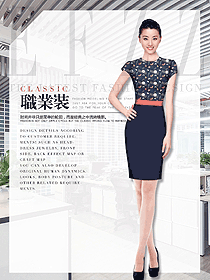 時尚女職業裝夏裝制服設計圖934