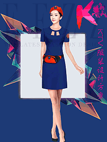 時尚夜總會KTV服務員制服設計圖626