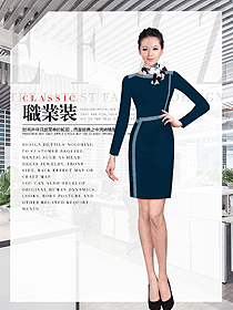 原創(chuàng)制服設(shè)計長袖連衣裙女職業(yè)裝夏裝款式圖785