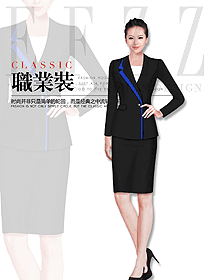 原創制服設計黑色女職業裝夏裝款式圖859