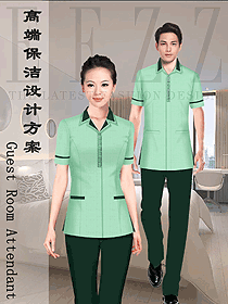 時尚中式男女款客房服務員服裝款式圖642