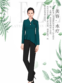 原創設計女款美容會所服裝款式圖767