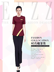 短袖女款美容會所服裝款式圖707
