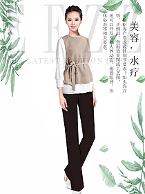 原創(chuàng)制服設計女款美容會所服裝款式圖659