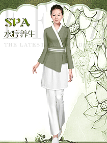 原創制服設計女款美容會所服裝款式圖650