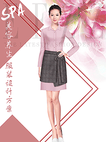 時尚粉色女款美容技師制服設(shè)計圖640