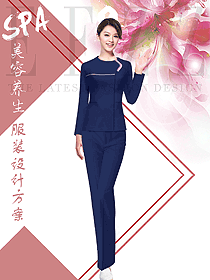原創(chuàng)設(shè)計藏藍(lán)色女款服裝款式設(shè)計圖807