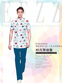 新款短袖男護(hù)士工作服款式設(shè)計圖809