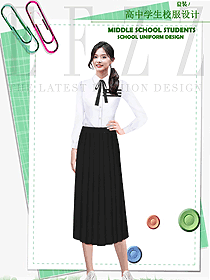 時尚女款學(xué)生服校服款式設(shè)計圖159