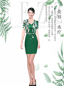 時尚女款總臺收銀接待制服設(shè)計圖465