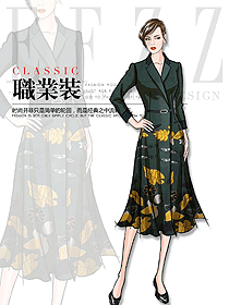 女職業裝夏裝制服設計圖1117