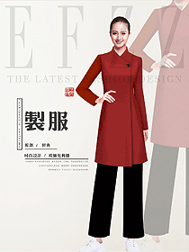 新中式女職業裝大衣設計圖315