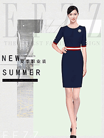 女職業裝夏裝制服設計圖1134