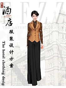 原創設計西餐服務員服裝款式圖1398