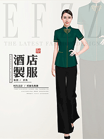 新款中餐服務員制服設計圖2293