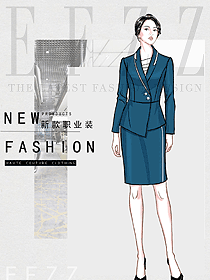 OL通勤裝女秋冬職業裝設計圖2066