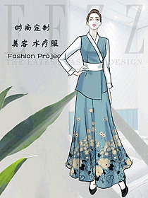 時尚美容水療會所咨客制服設計圖592