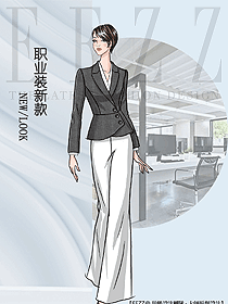 時尚女秋冬職業裝設計圖2094