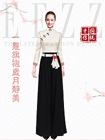 原創設計中餐服務員制服設計圖2360
