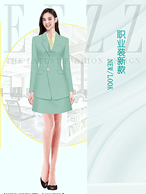 時尚淺綠色女西裝原創定制設計圖2164