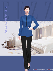 寫字樓女清潔員工制服設(shè)計(jì)圖380