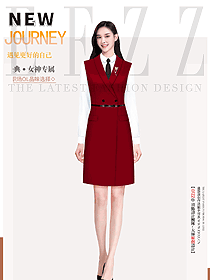 企業(yè)公司前臺(tái)文員女裝馬甲制服定制款