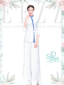 韓式醫(yī)療美容師工作服女套裝制服定制款設(shè)計(jì)圖