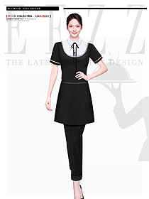 黑白色英式傳統(tǒng)女傭制服套裝設(shè)計(jì)