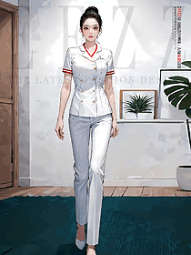 皮膚管理美容師工作服女套裝定制設計圖