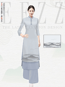 復(fù)古中國民族風(fēng)女裝改良漢服手繪設(shè)計圖
