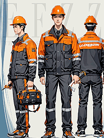 海運重工車間貨運工裝運輸公司工服定制設計圖