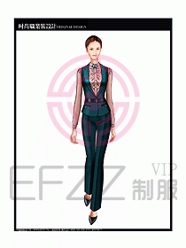 女職業裝襯衫馬夾設計圖251