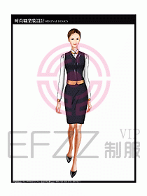 女職業裝襯衫馬夾設計圖274