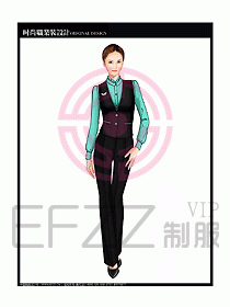 女職業裝襯衫馬夾設計圖291