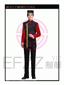 酒店門童行李生制服設(shè)計(jì)833