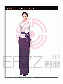 酒店西餐廳咨客制服設(shè)計圖359