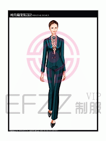專賣店營業員服裝設計圖1126