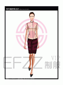 女職業(yè)裝短袖襯衫設(shè)計(jì)圖215