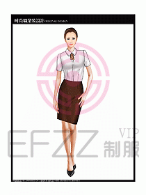 女職業裝短袖襯衫設計圖236